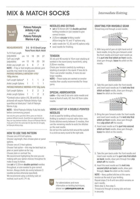 Patons Mix & Match Socks 7023 - Image 5